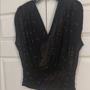 White House Black Market Black Blouse